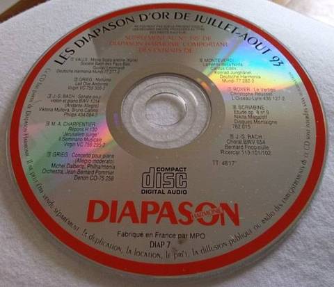 Les Diapason d'Or de juillet-août 93