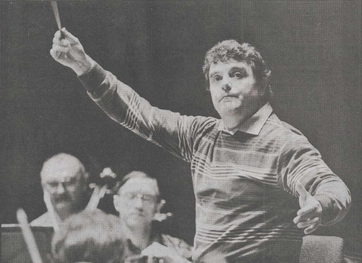 En répétition avec l'Orchestre symphonique du Limbourg, 1993